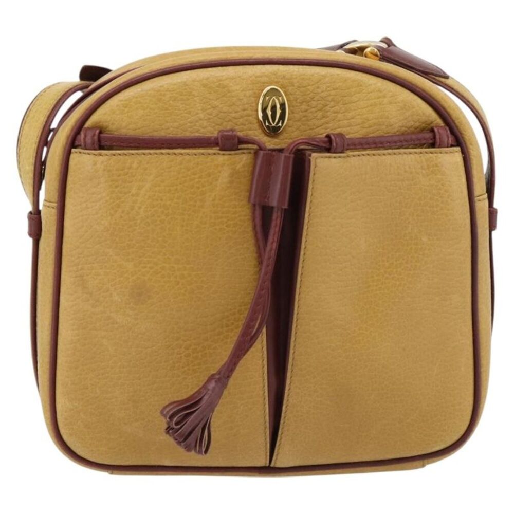 Cartier Tasseled Must De Cartier Leather Yellow Leather Shoulder Bag Bag